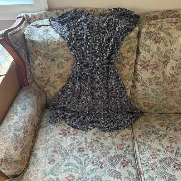 Miami Black and White Polka Dot Midi Dress - Picture 1 of 4